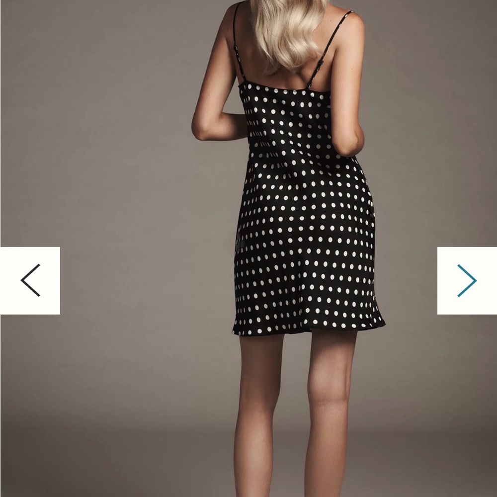 Anthropologie Black and White Polka Dot Dress - Picture 2 of 6